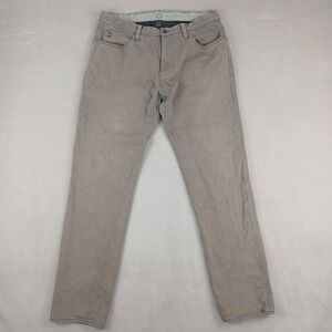 Linksoul 32x31 Mens Pants 5 Pocket Brown Stretch Twill FLAW